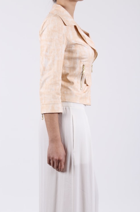 Leather-effect biker jacket