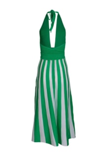 Vestido de tricot gola halter