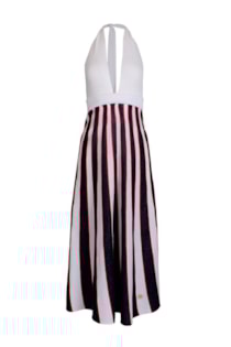 Vestido de tricot gola halter