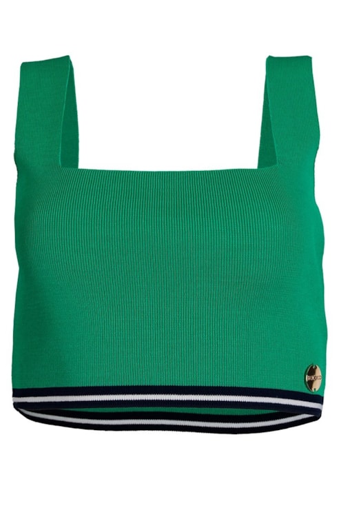 Top cropped de tricot