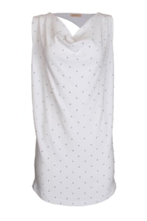 Vestido canelado com brilho
