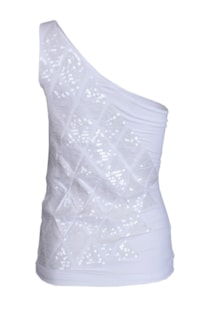 Top one shoulder com brilho