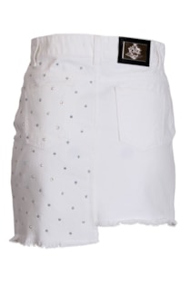 Saia denim desfiada