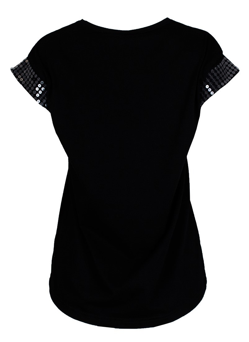 T-shirt com lantejoulas