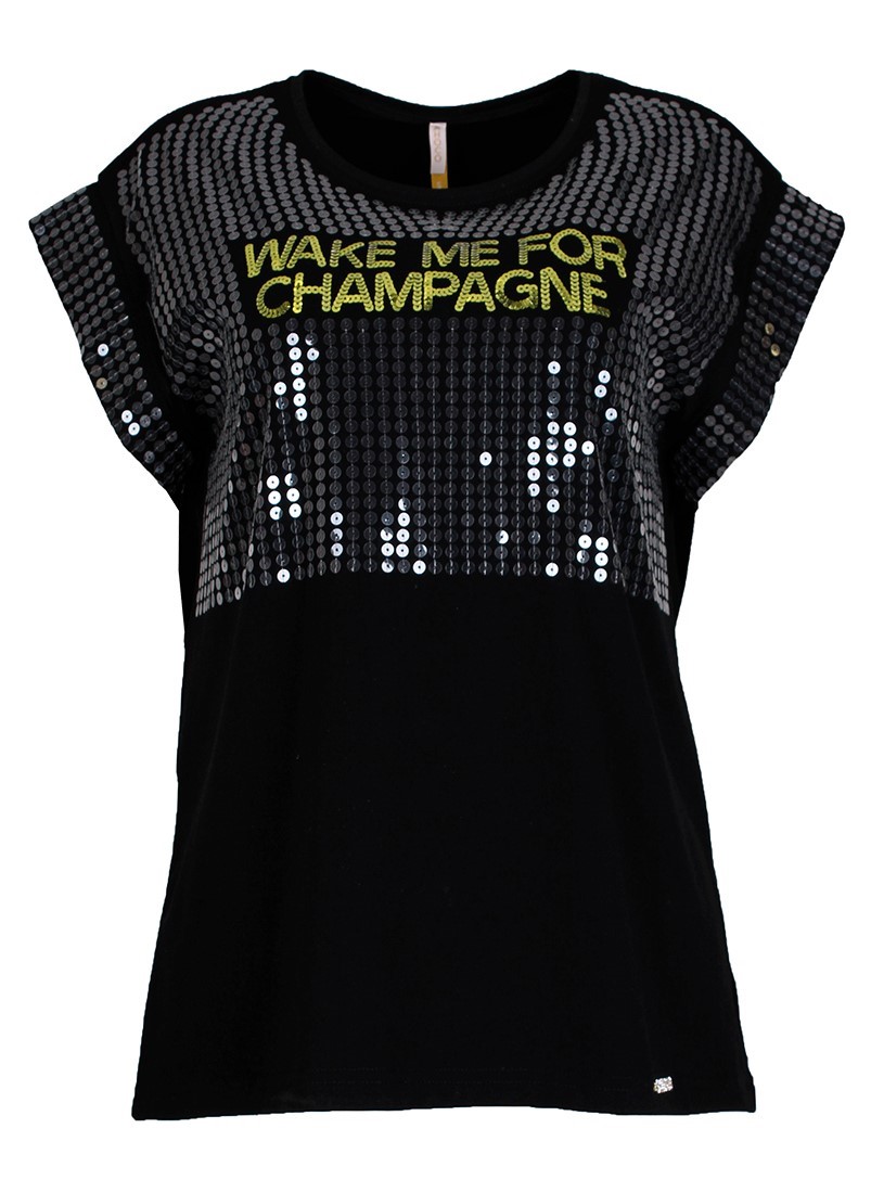 T-shirt com lantejoulas