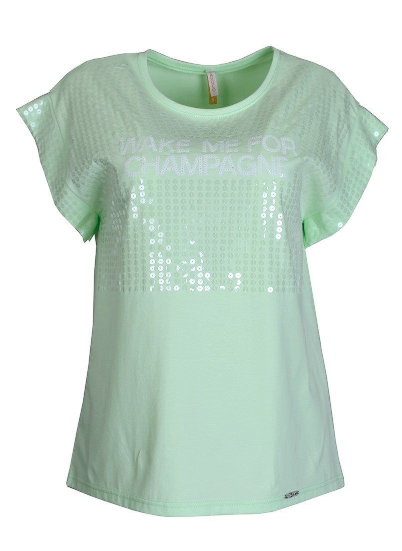 T-shirt com lantejoulas