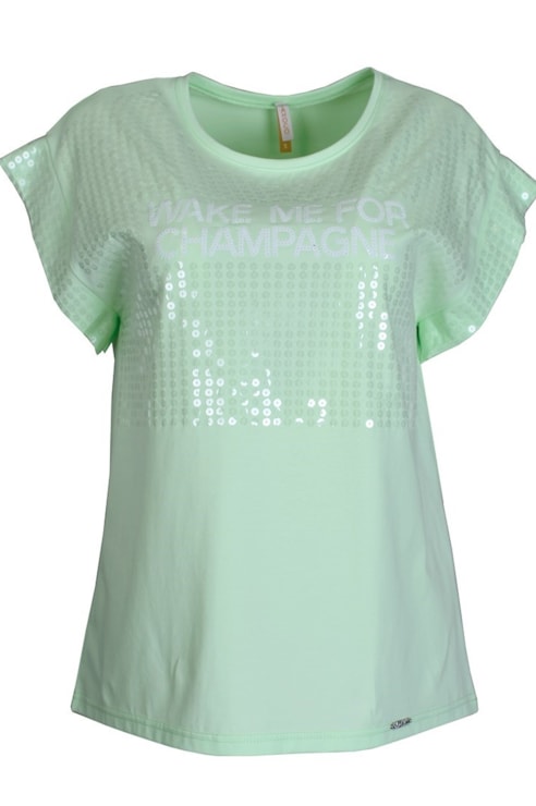 T-shirt com lantejoulas