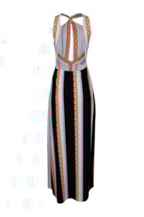 Vestido gola halter com nó