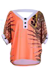 Blusa oversize com botões