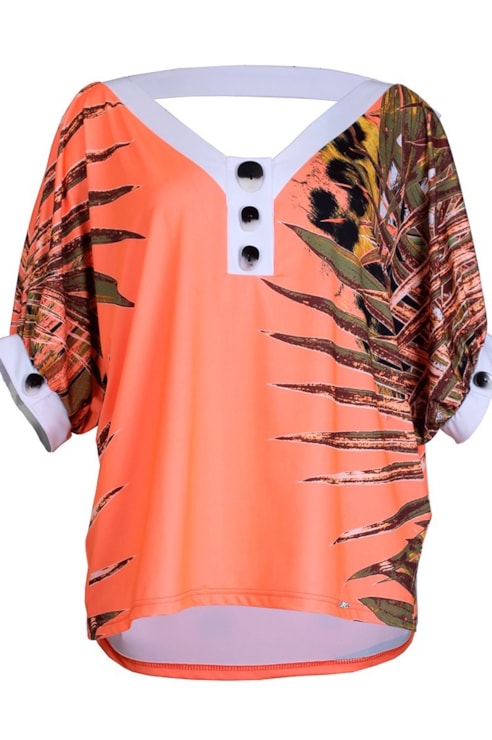 Blusa oversize com botões