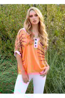 Blusa oversize com botões