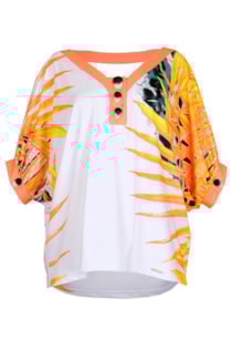 Blusa oversize com botões