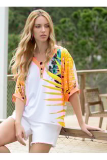 Blusa oversize com botões