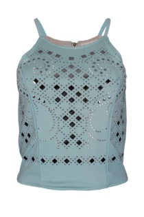 Top cropped de alças