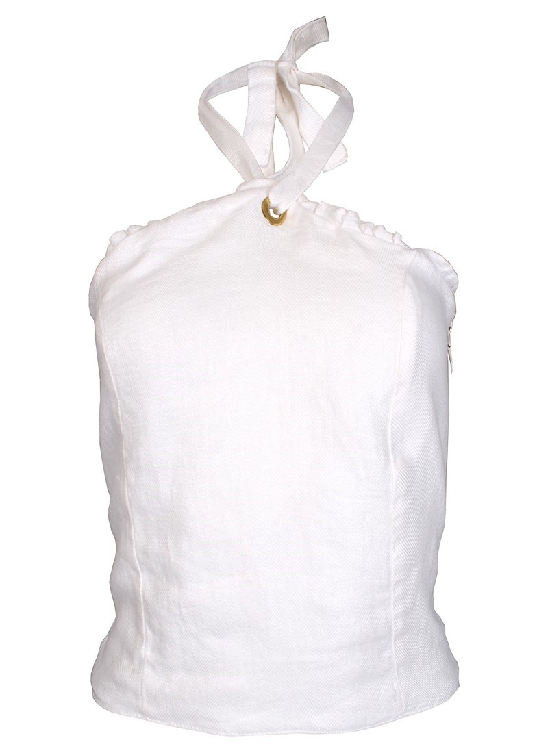 Top gola halter de linho