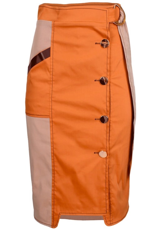 Pencil wrap skirt