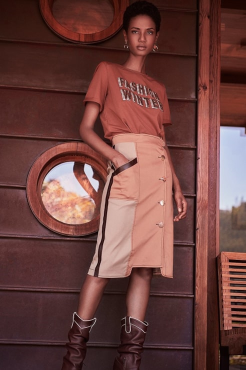 Pencil wrap skirt