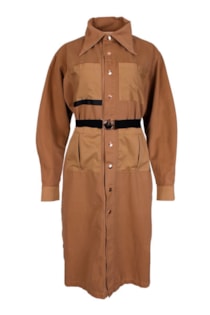 Vestido camiseiro com cinto