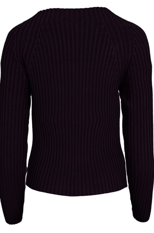 Camisola canelada de tricot