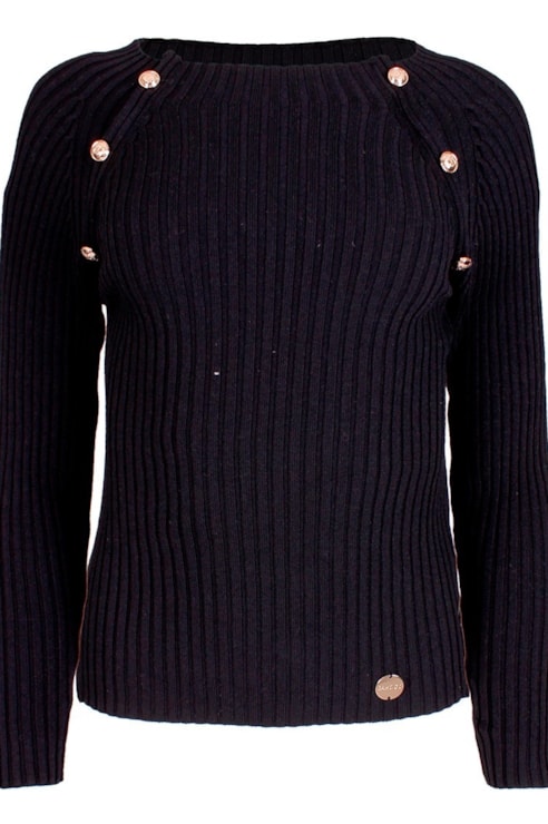 Camisola canelada de tricot