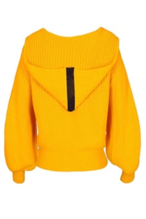 Camisola de tricot com capuz