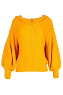 Camisola de tricot com capuz