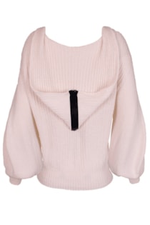Camisola de tricot com capuz