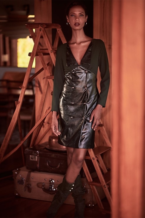 Vestido combinado