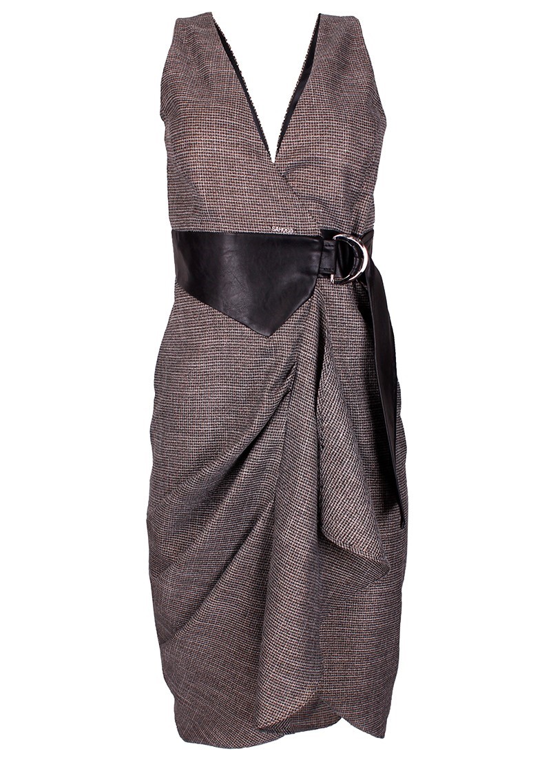 Vestido cruzado a cuadros