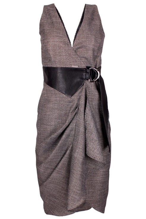 Vestido xadrez cruzado