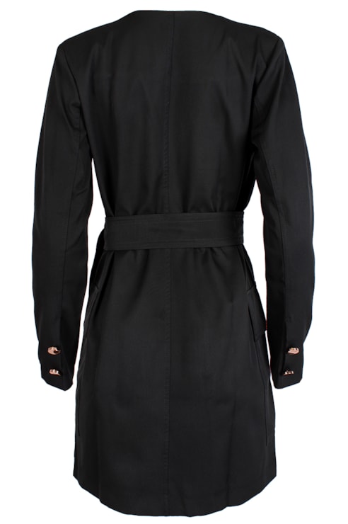 Vestido cruzado com botões