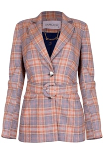 Blazer fios brilhantes e cinto