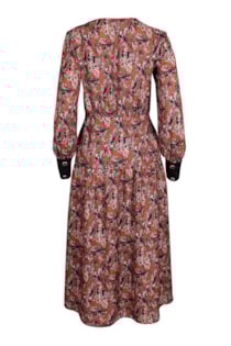 Vestido cruzado com estampado
