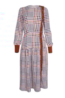 Vestido cruzado com estampado