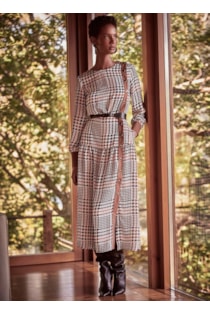 Vestido cruzado com estampado