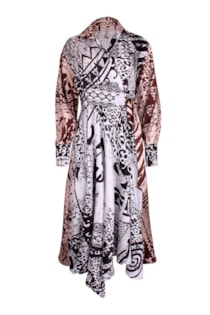 Vestido cruzado midi