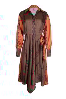 Vestido cruzado midi