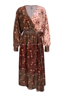 Vestido decote cruzado