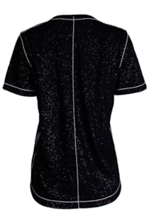 T-shirt com pesponto em contraste