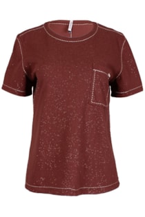 T-shirt com pesponto em contraste