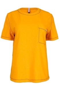 T-shirt com pesponto em contraste