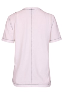 T-shirt com pesponto em contraste