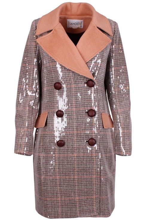 Casaco oversize com lantejoulas