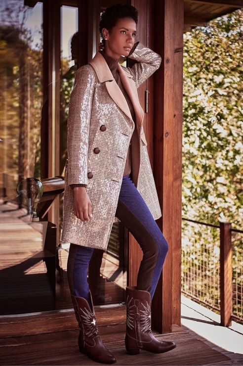 Casaco oversize com lantejoulas