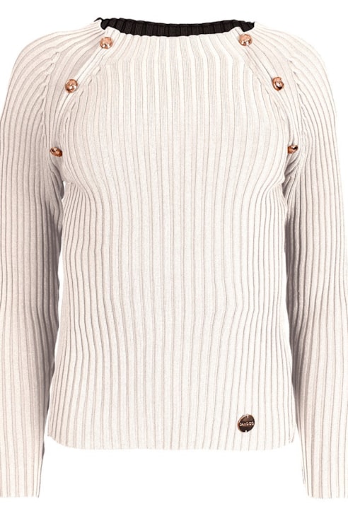 Camisola de tricot com botões