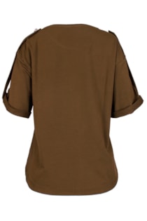 T-shirt com presilhas