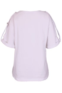 T-shirt com presilhas