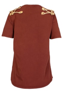 T-shirt com faixa trançada