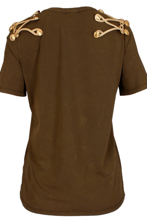 T-shirt com faixa trançada