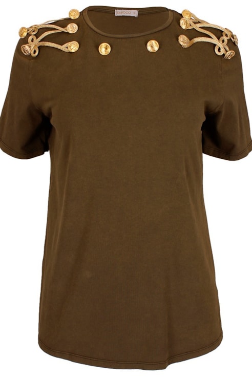 T-shirt com faixa trançada